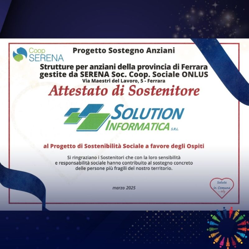 Attestato di Sostenitore